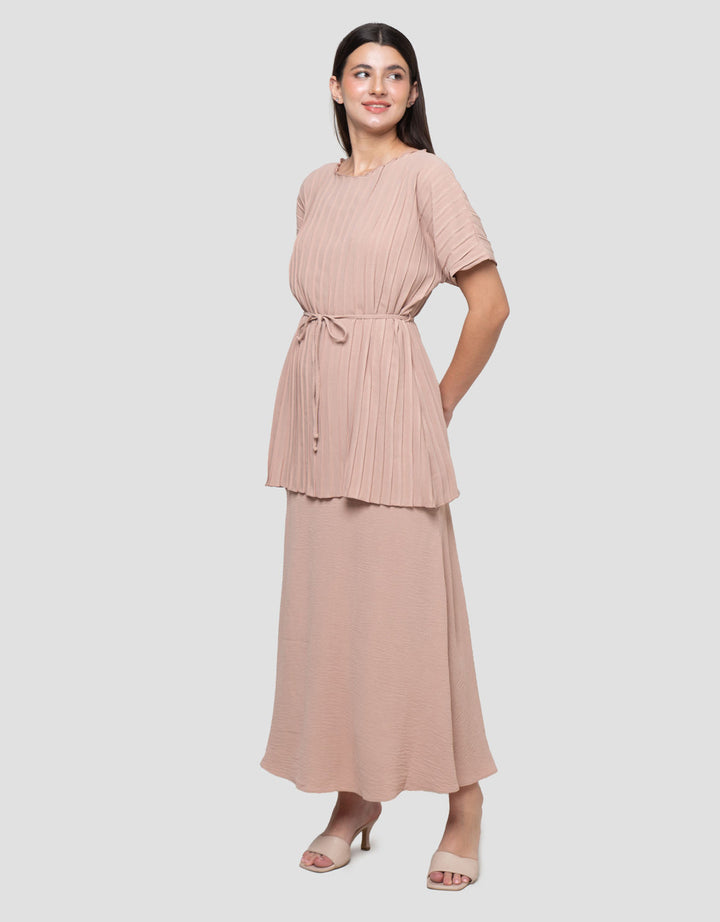 Connexion Pleated Airflow Dress With Inner Maxi Dress Wanita