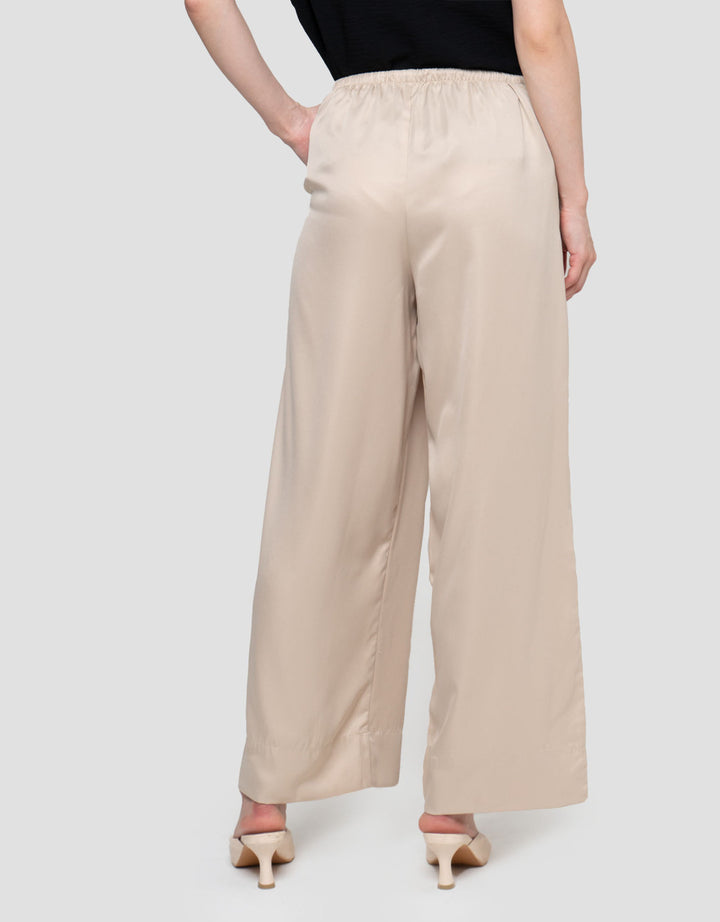 Connexion Sateen Twill Straight Trouser With Stopper Celana Wanita