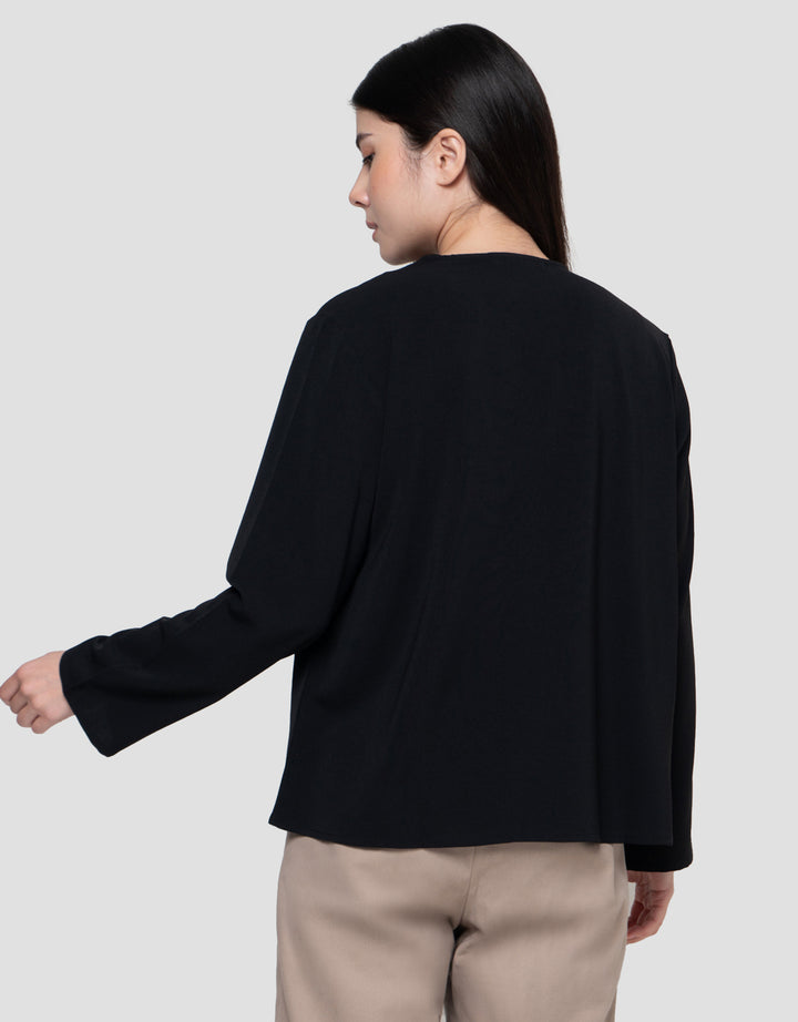 Connexion V Neck Flap Drytech Blouse Lengan Panjang Wanita