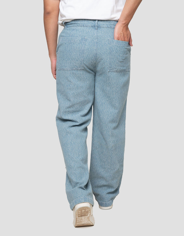 Nevada Jackquard Baggy Fit Celana Denim Pria