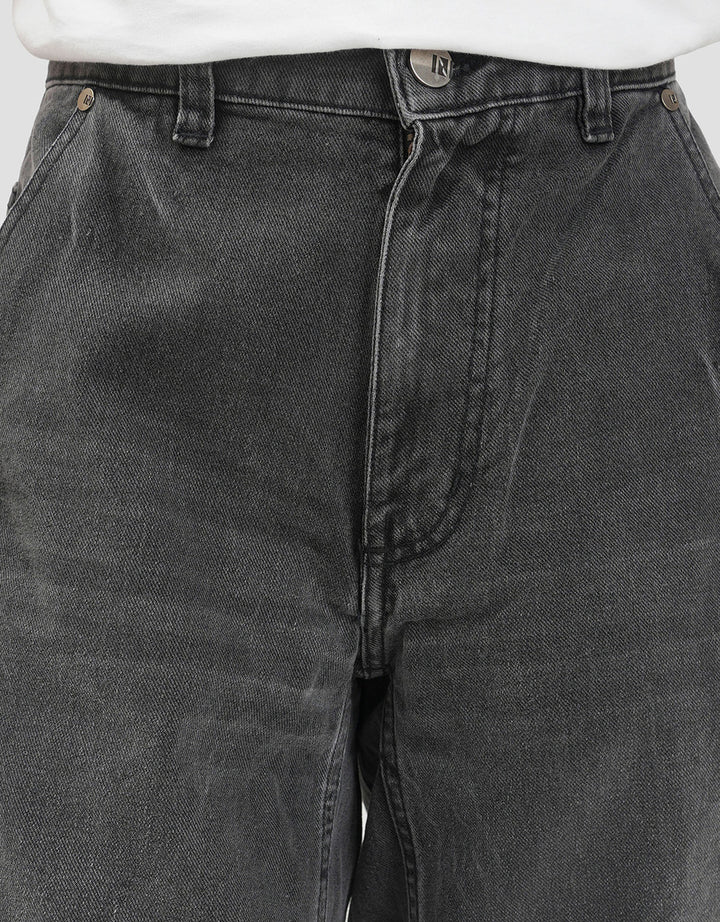 Nevada Barrel Fit Washed Celana Denim Pria