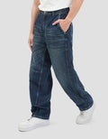 Nevada Barrel Fit Washed Celana Denim Pria