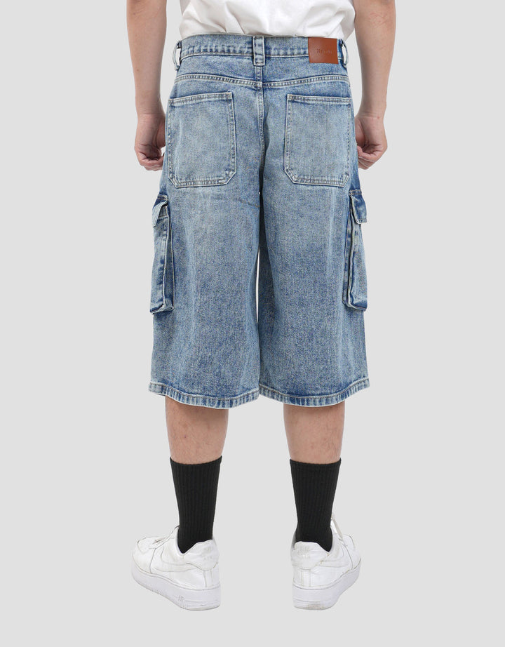 Nevada Skater Cargo Celana Pendek Denim Pria