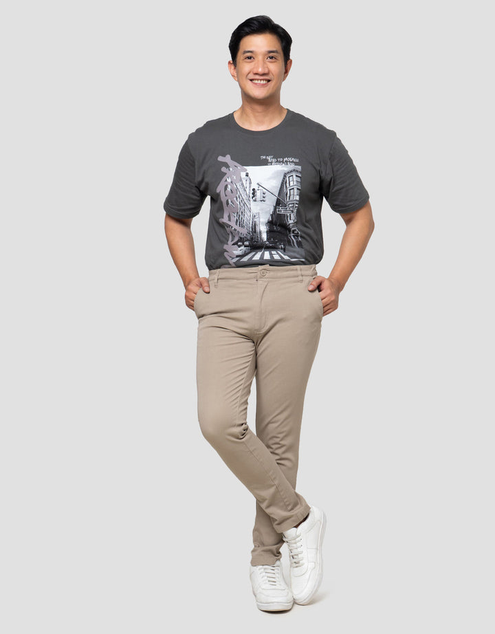 Nevada Woven Slim Fit 4Way Stretch Celana Chinnos Pria