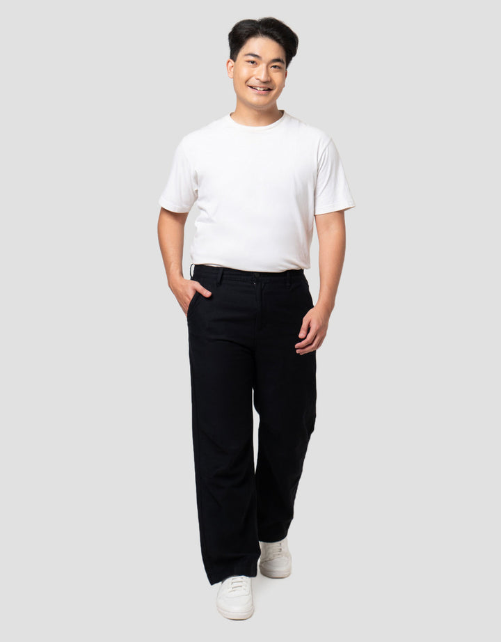 Nevada Woven Pull On Texture Loose Fit Celana Chinos Pria