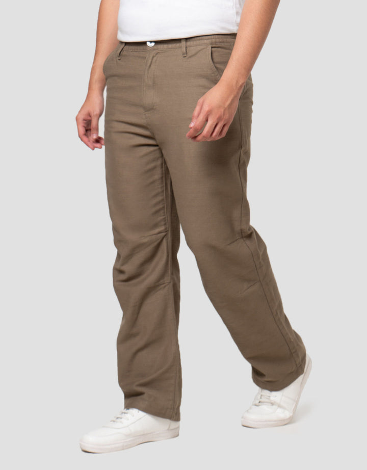 Nevada Woven Pull On Texture Loose Fit Celana Chinos Pria
