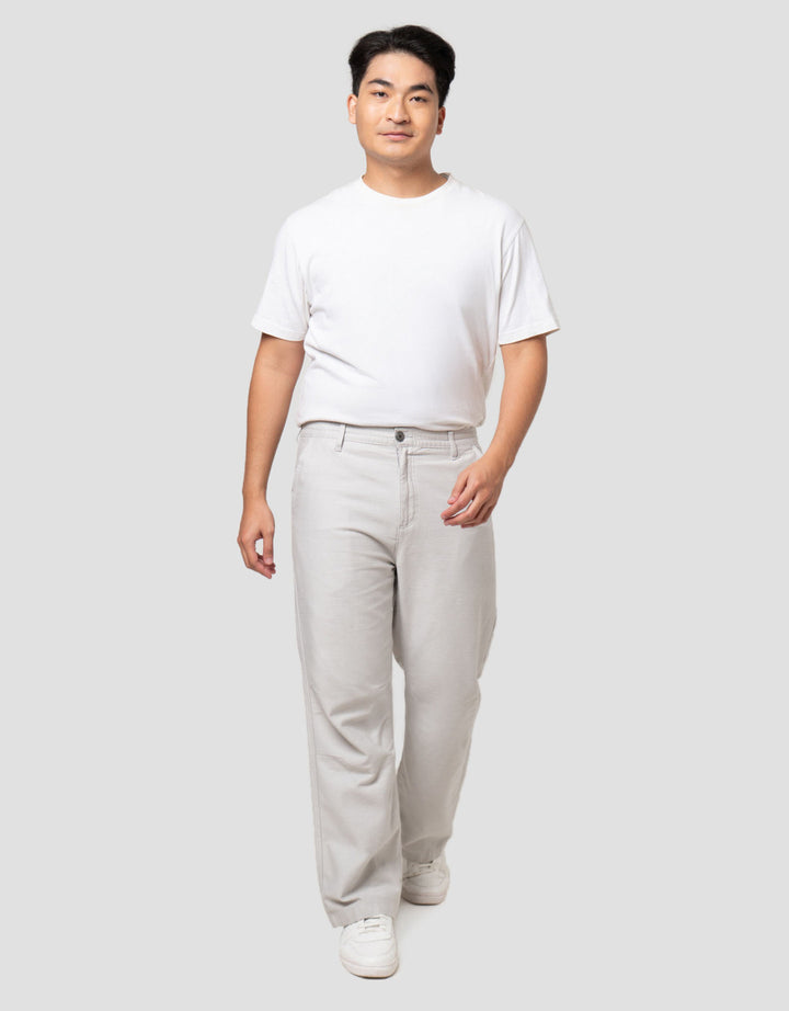 Nevada Woven Pull On Texture Loose Fit Celana Chinos Pria