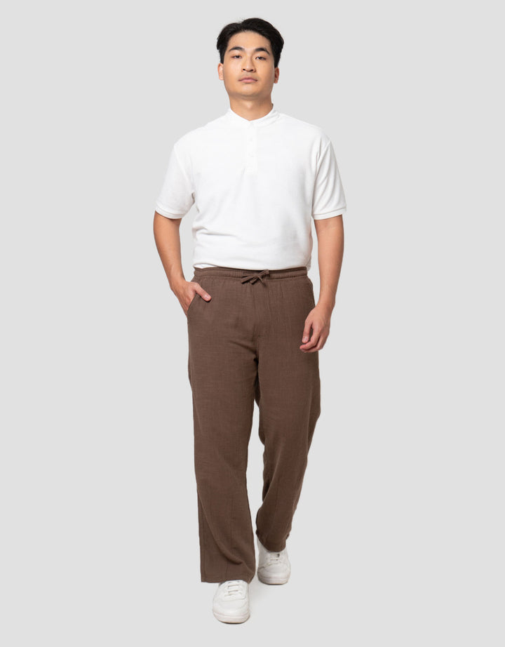 Nevada Woven Texture Loose Fit Celana Chinos Pria