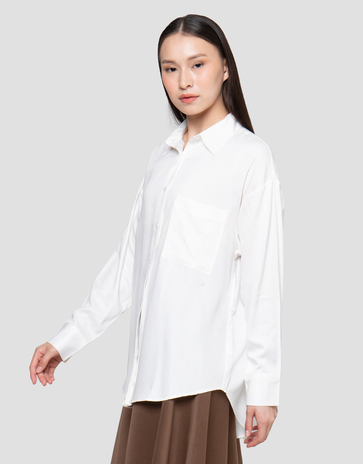 Annisa Solid With Adjustable Button Kemeja Wanita