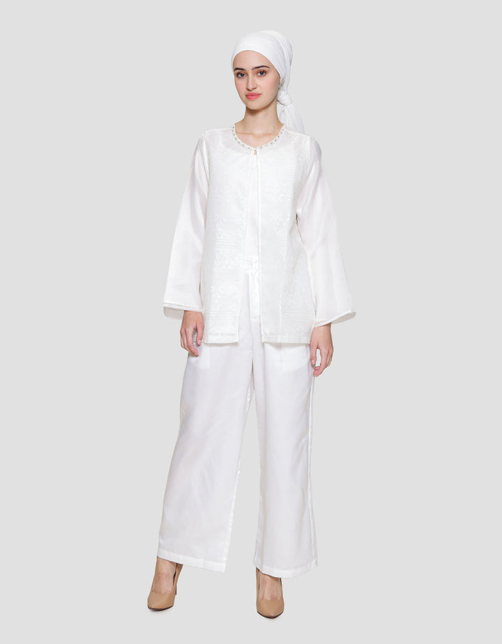 Annisa Woven Top Tulle Setelan Baju Muslim Wanita