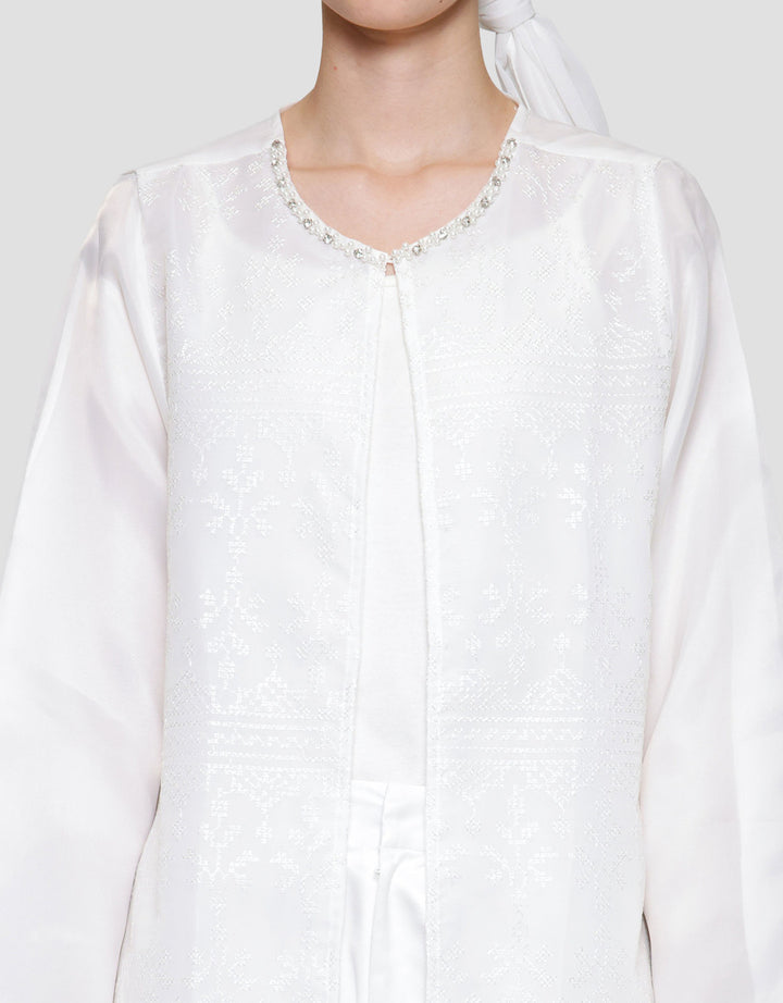 Annisa Woven Top Tulle Setelan Baju Muslim Wanita