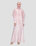 Annisa Double Layer Tulle Cape Maxi Dress Wanita