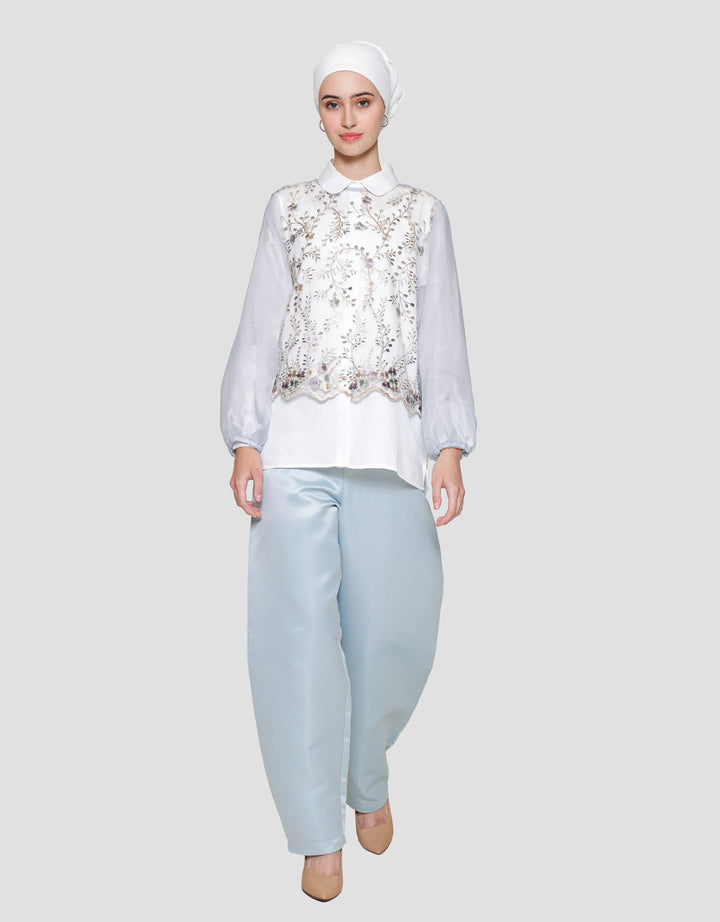 Annisa Barrel Satin Celana Panjang Wanita