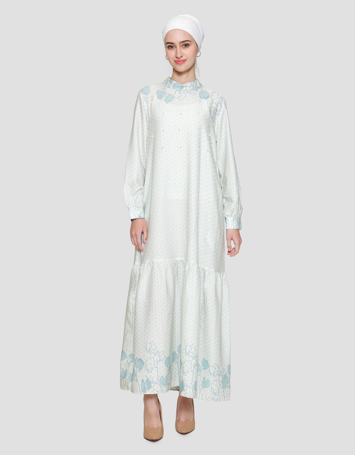 Annisa Printed Maxi Dress Wanita