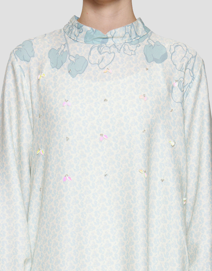 Annisa Printed Maxi Dress Wanita