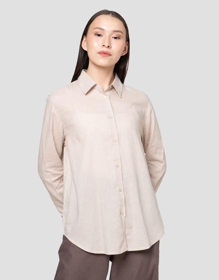 Connexion Linen Look Relax Kemeja Wanita