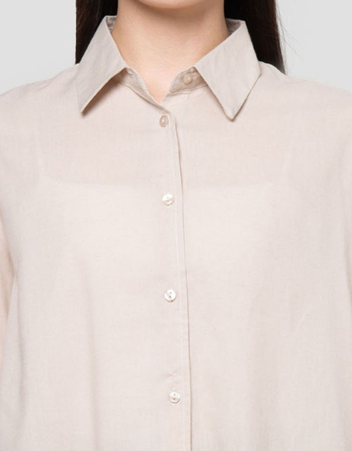 Connexion Linen Look Relax Kemeja Wanita