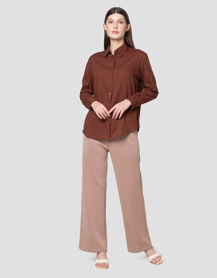 Connexion Linen Look Relax Kemeja Wanita