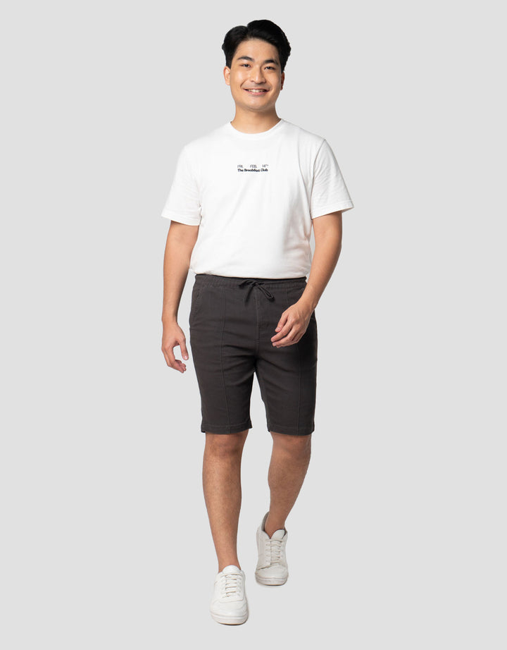 Nevada Bermuda Slim Fit Half Rubber Celana Pendek Chino Pria