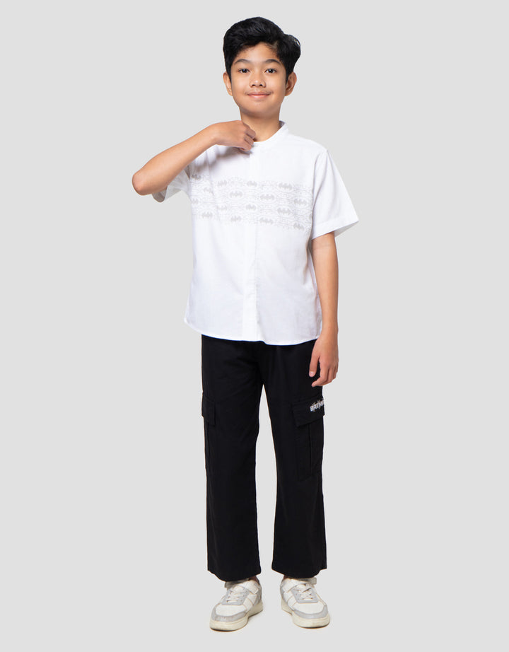 Character Motif Batman Kemeja Koko Anak Laki-laki