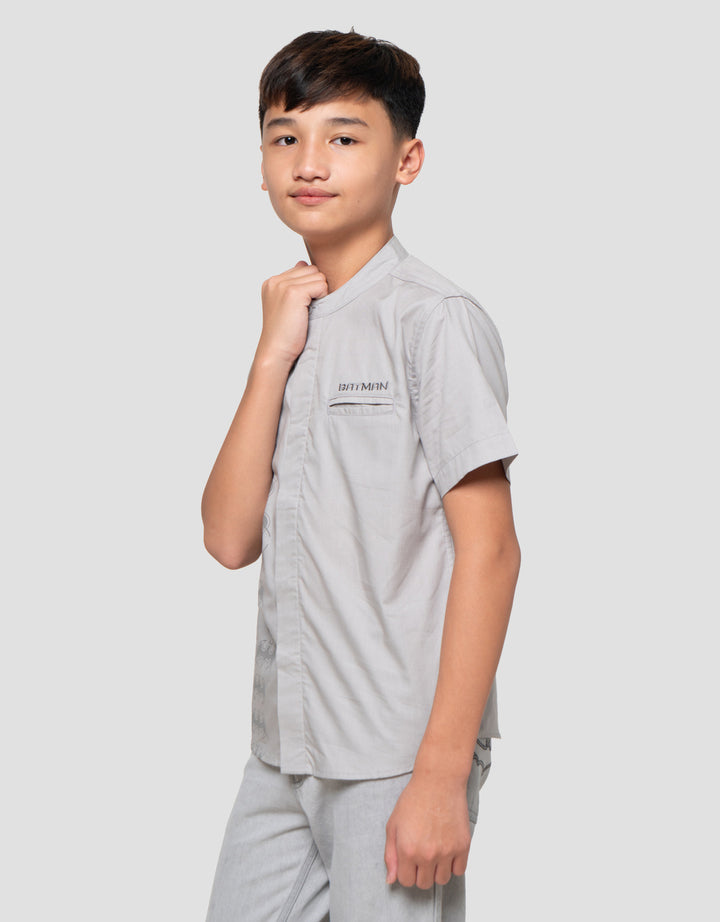 Character Motif Batman Kemeja Koko Anak Laki-laki