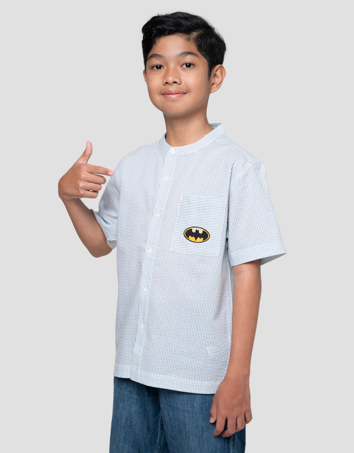 Character Texture Batman Baju Koko Anak Laki-laki