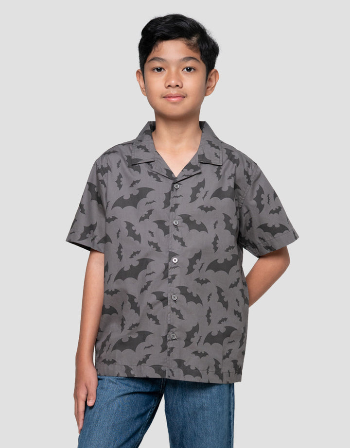 Character Fullprint Batman Kemeja Anak Laki-laki