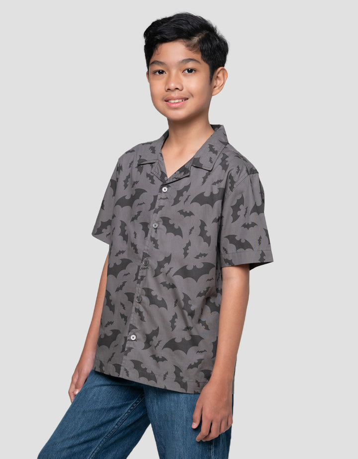 Character Fullprint Batman Kemeja Anak Laki-laki