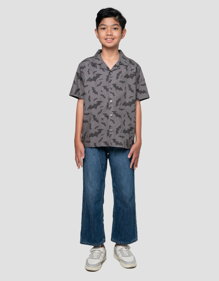 Character Fullprint Batman Kemeja Anak Laki-laki