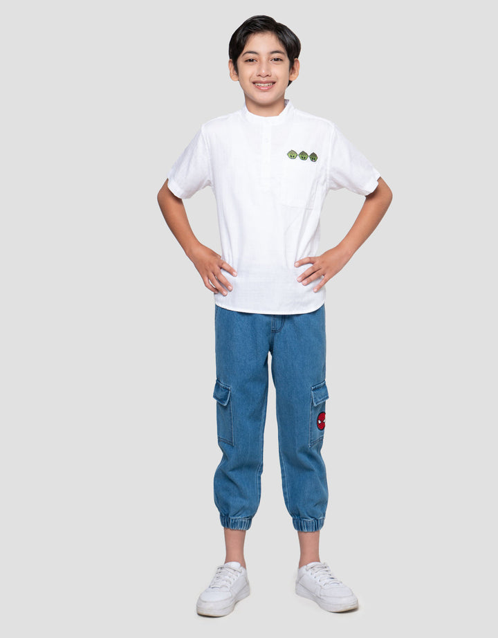 Marvel Hulk Patch Kemeja Koko Anak Laki-laki