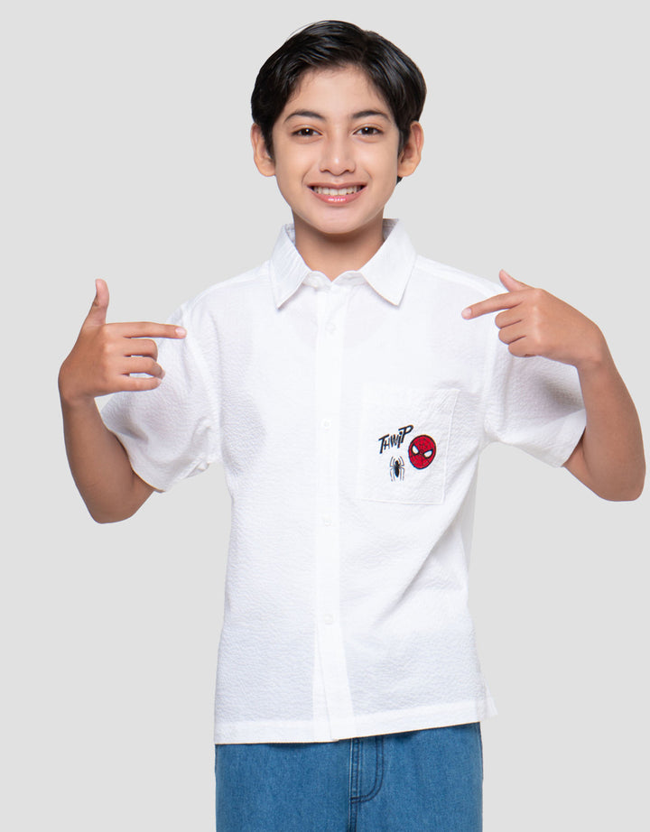 Marvel Texture Spiderman Kemeja Anak Laki-laki