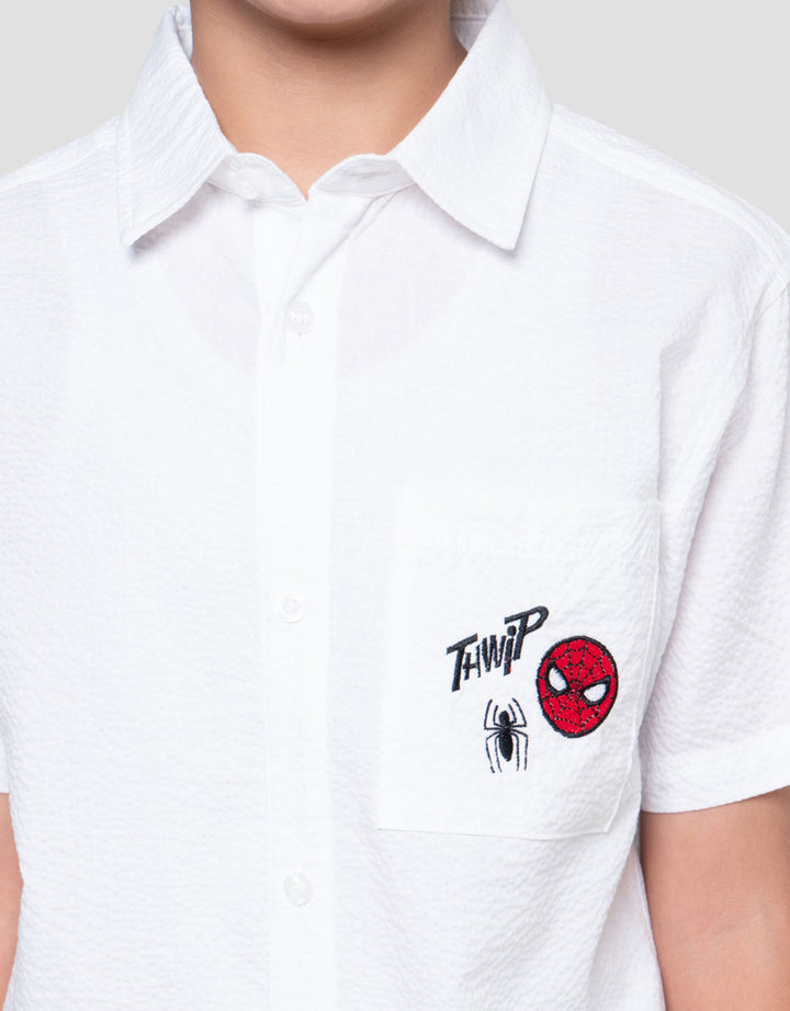 Marvel Texture Spiderman Kemeja Anak Laki-laki