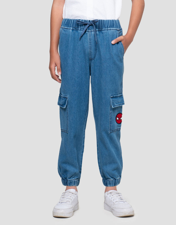 Marvel Cargo Spiderman Jogger Denim Anak Laki-laki