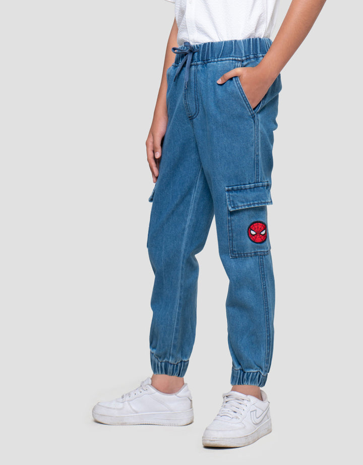 Marvel Cargo Spiderman Jogger Denim Anak Laki-laki