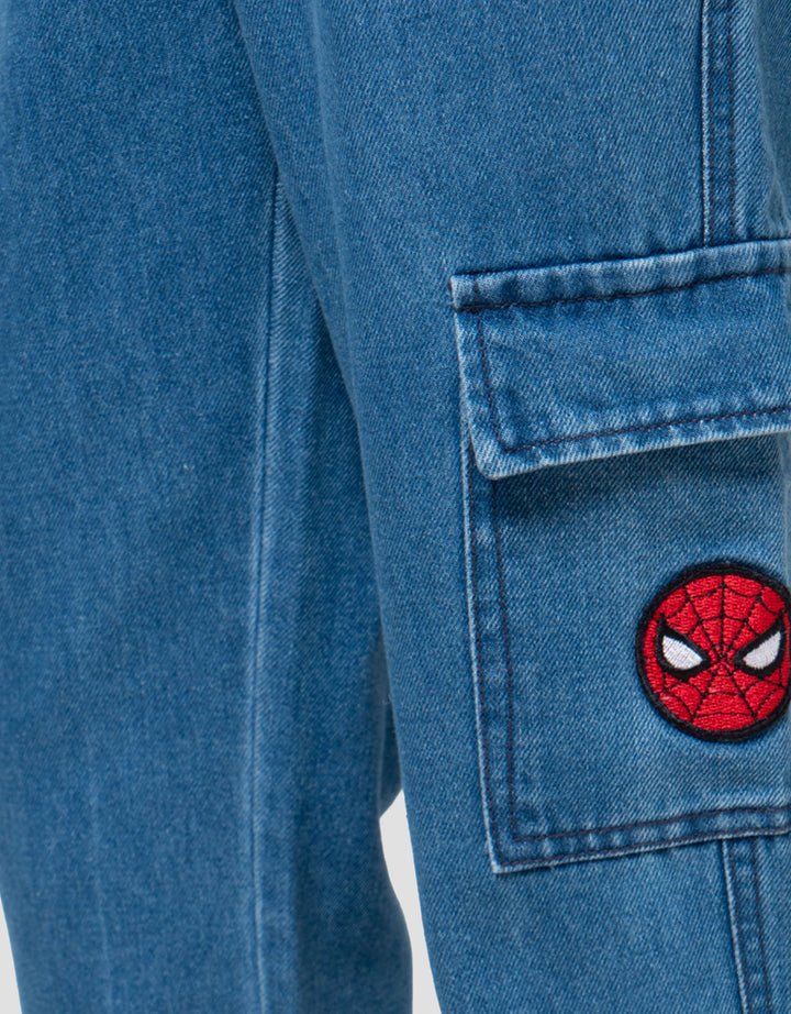 Marvel Cargo Spiderman Jogger Denim Anak Laki-laki