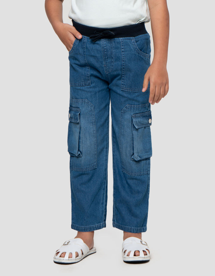 Little M Ktg Kcg Rib Celana Panjang Denim Anak Laki-laki