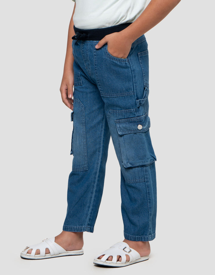 Little M Ktg Kcg Rib Celana Panjang Denim Anak Laki-laki