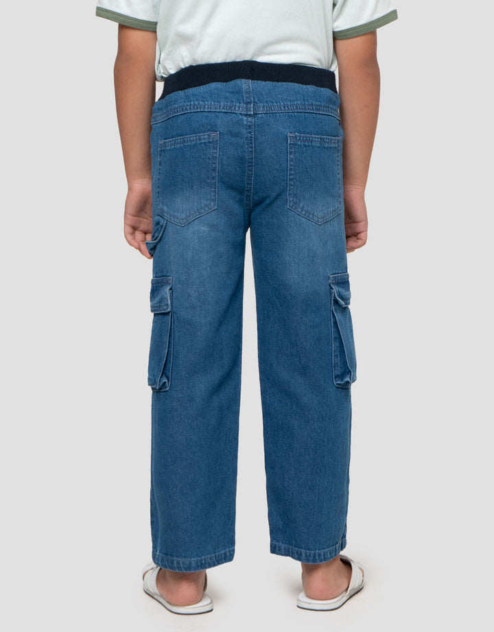 Little M Ktg Kcg Rib Celana Panjang Denim Anak Laki-laki