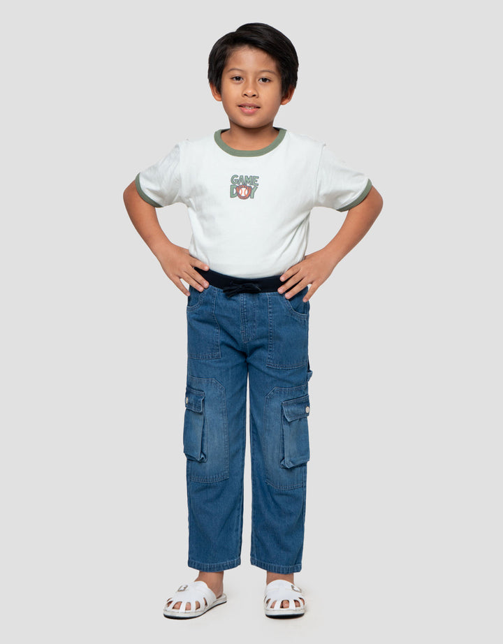 Little M Ktg Kcg Rib Celana Panjang Denim Anak Laki-laki