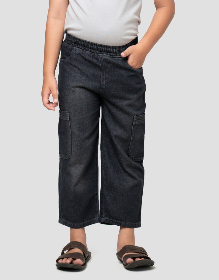 Little M Samping Celana Panjang Denim Anak Laki-laki