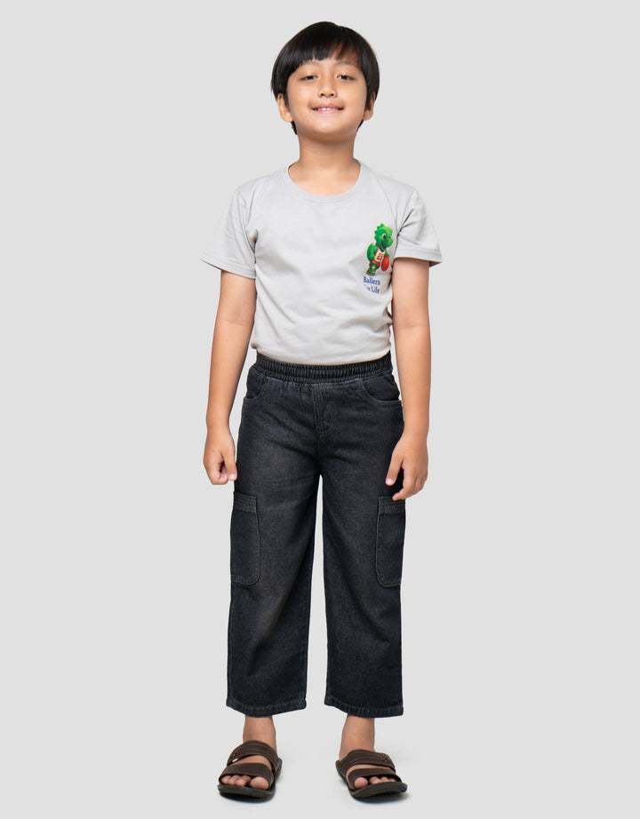 Little M Samping Celana Panjang Denim Anak Laki-laki