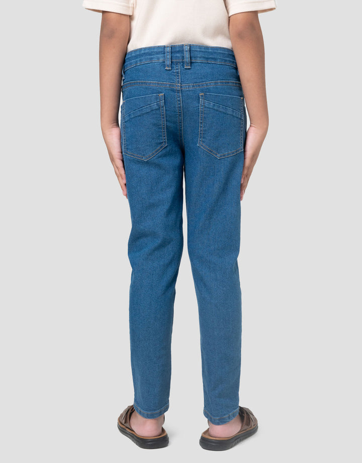 Little M Strecth Whisker Celana Denim Anak Laki-laki
