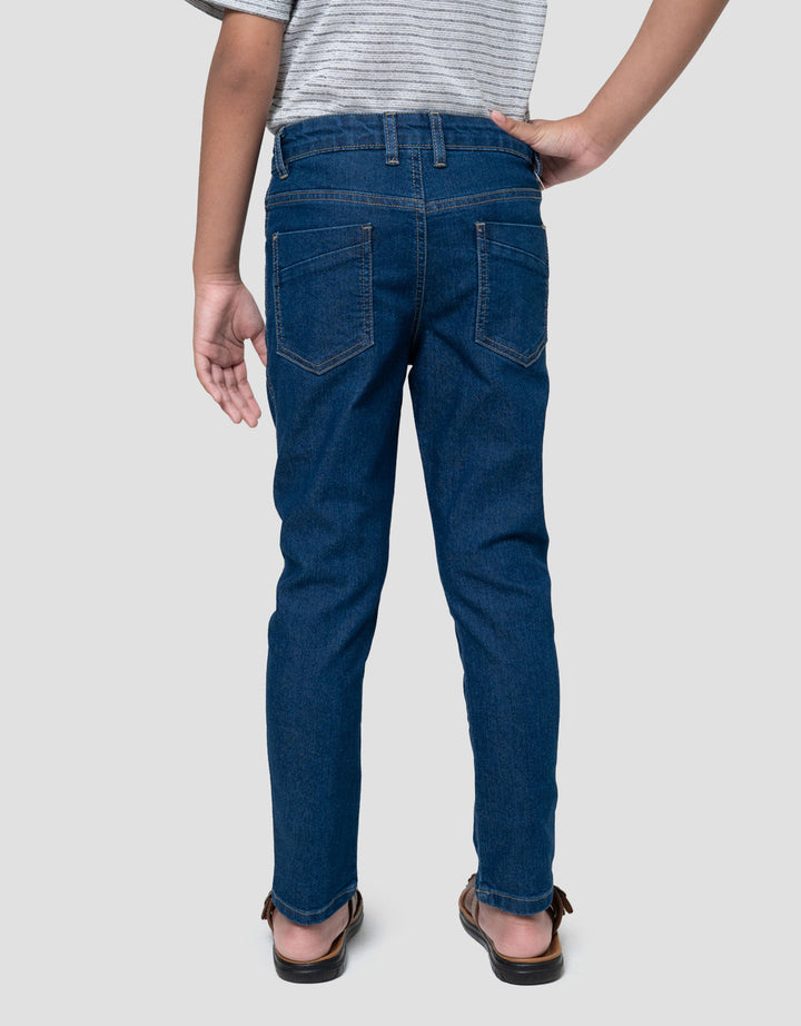 Little M Strecth Whisker Celana Denim Anak Laki-laki