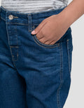 Little M Strecth Whisker Celana Denim Anak Laki-laki