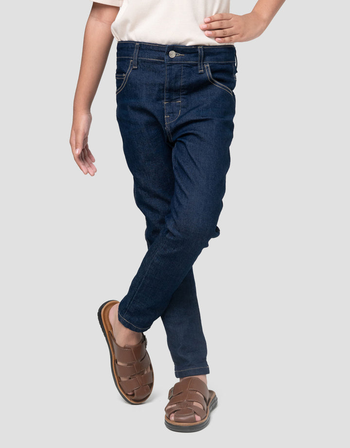 Little M Strecth Whisker Celana Denim Anak Laki-laki