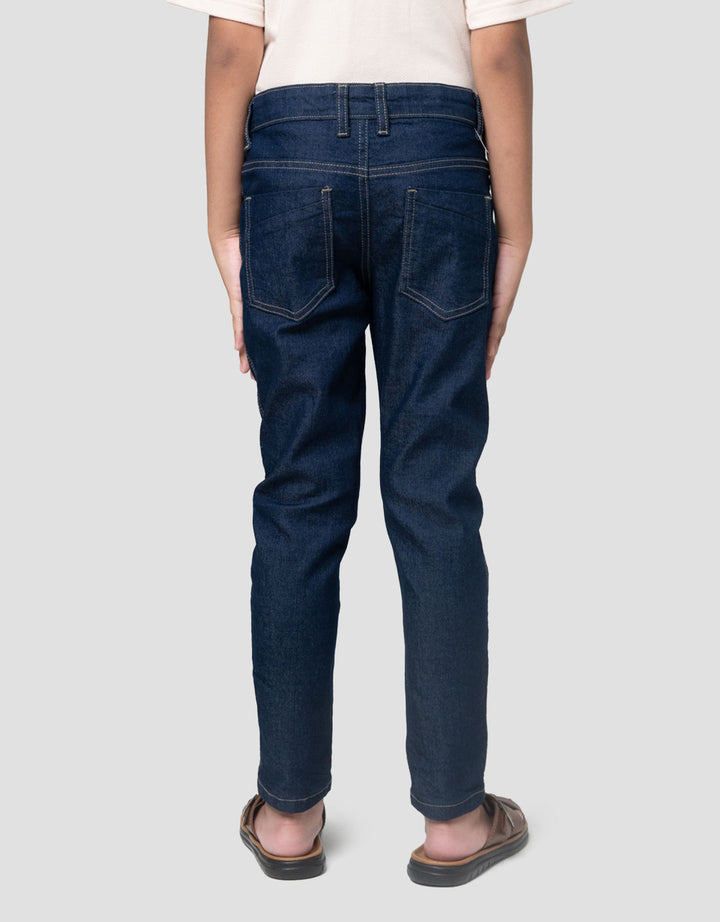 Little M Strecth Whisker Celana Denim Anak Laki-laki