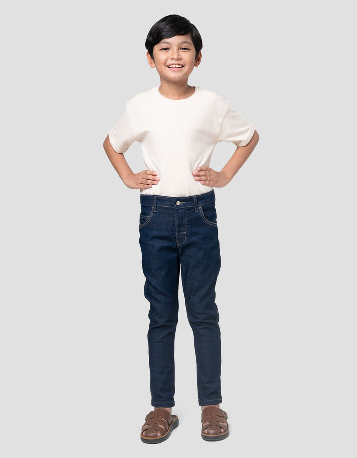 Little M Strecth Whisker Celana Denim Anak Laki-laki