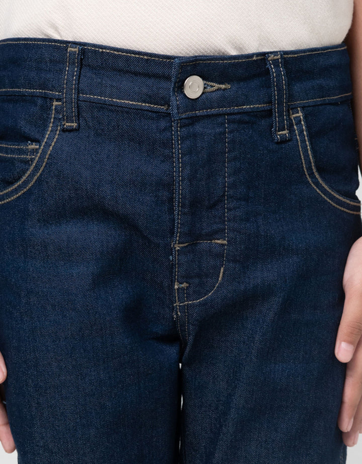 Little M Strecth Whisker Celana Denim Anak Laki-laki