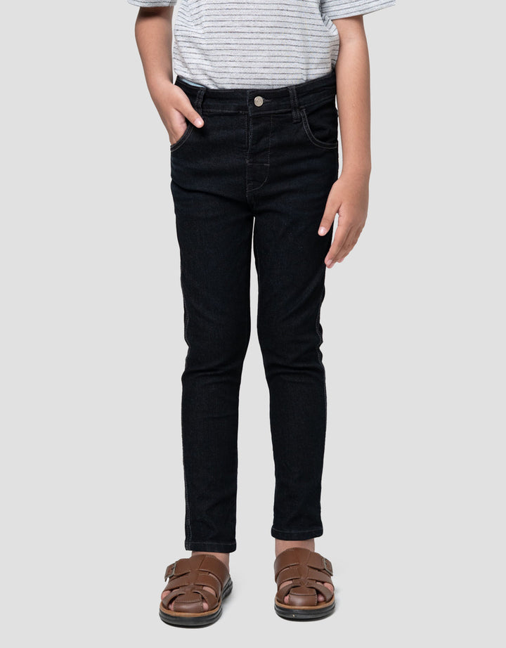 Little M Strecth Whisker Celana Denim Anak Laki-laki