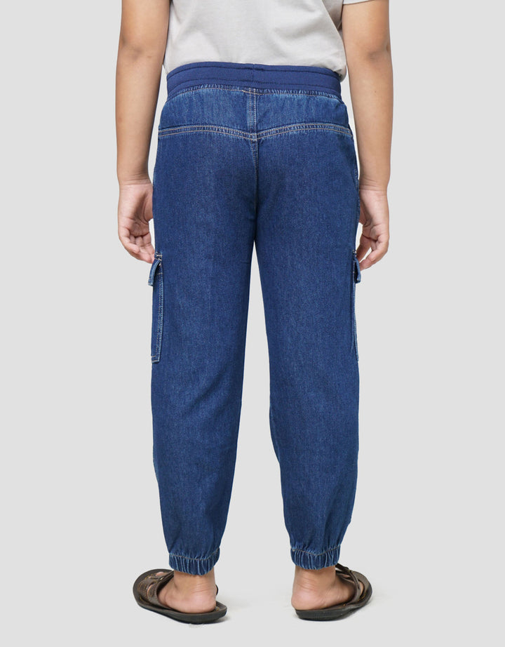 Little M Kantong Cut Sewn Jogger Denim Anak Laki-laki